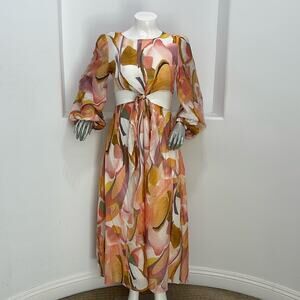 Multicolor Abstract Print Dress